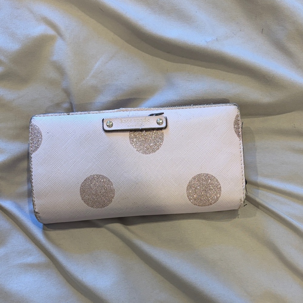 Kate Spade Polka Dot Glitter Wallet - Pink